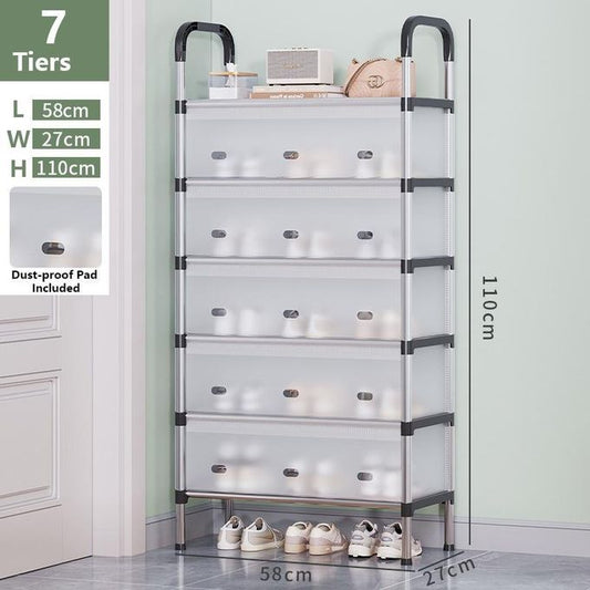 Étagère à Chaussures Avec Couvercle Anti-Poussière | 6 Niveaux