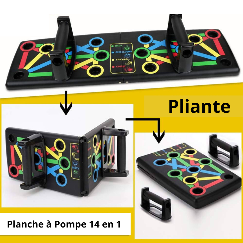 🏋️♂️ PLANCHE À POMPES 14 EN 1 – ENTRAÎNEMENT COMPLET À DOMICILE