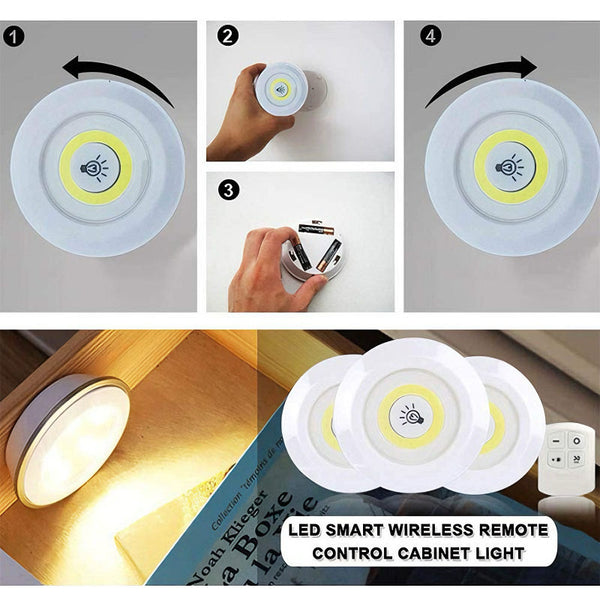 3 LAMPES ADHÉSIVES AVEC TELECOMMANDE