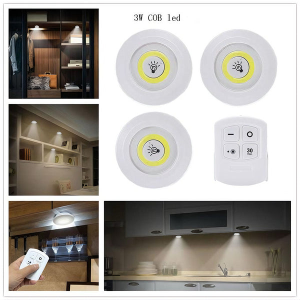 3 LAMPES ADHÉSIVES AVEC TELECOMMANDE