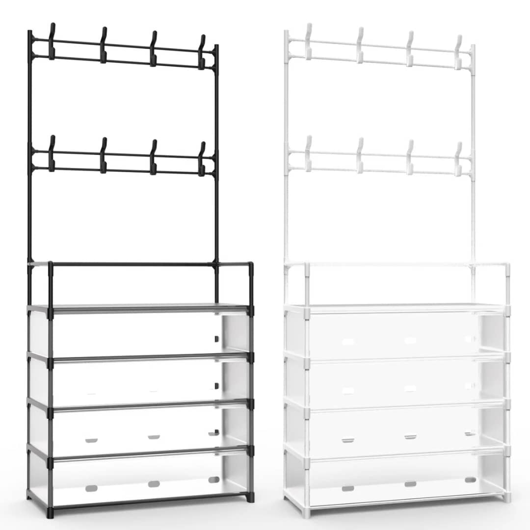 Etagère à Chaussures à Accrochage Habit Avec Couvercle Anti-Poussière