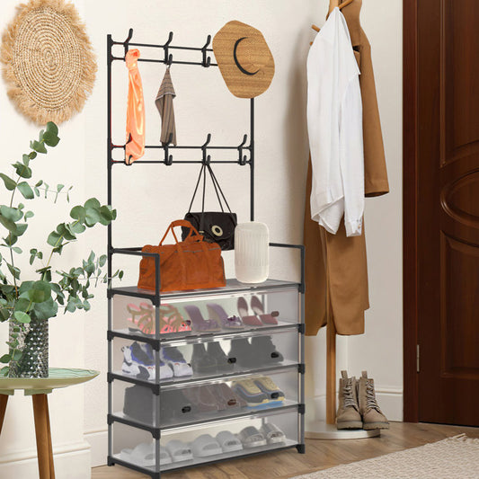 Etagère à Chaussures à Accrochage Habit Avec Couvercle Anti-Poussière