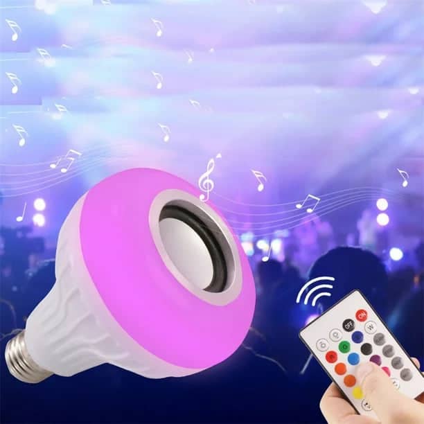 Ampoule LED Avec Haut-Parleur Bluetooth Intégré 2N1