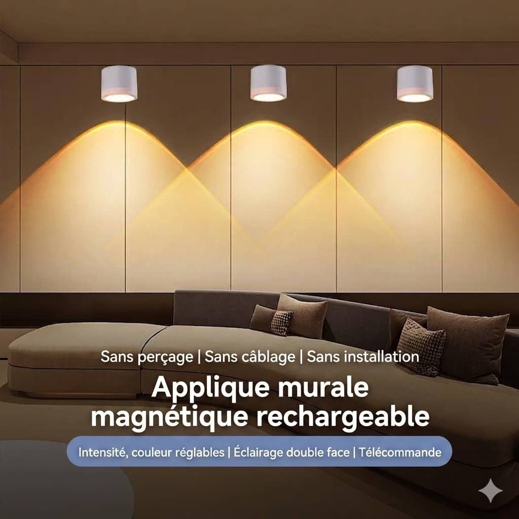 APPLIQUE MURALE RECHARGEABLE SANS FIL