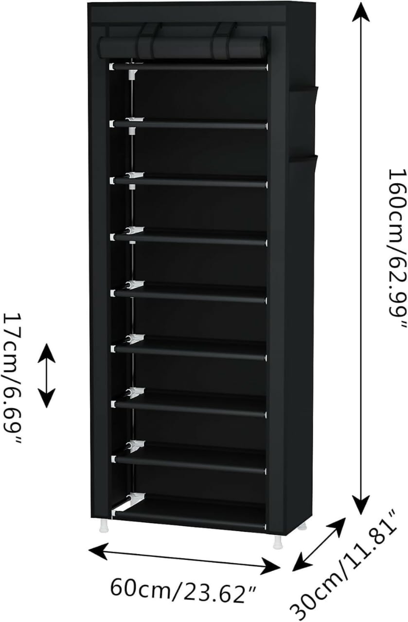 ÉTAGÈRE À CHAUSSURES AVEC PROTECTION ANTI-POUSSIERE