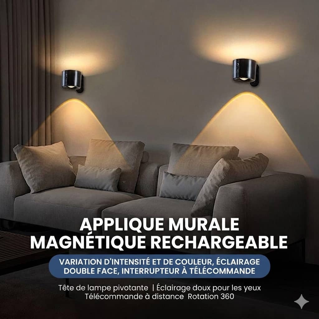 APPLIQUE MURALE RECHARGEABLE SANS FIL
