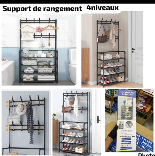👟👜 ÉTAGÈRE A CHAUSSURES AVEC ACCROCHAGE SAC HAUT & ACCESSOIRES