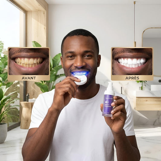 KIT BLANCHIMENT DENTAIRE LED + DENTIFRICE V34