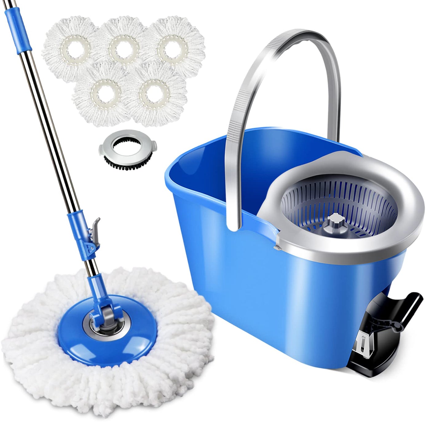 Kit de Serpillière à Nettoyage Rotatif en Seau