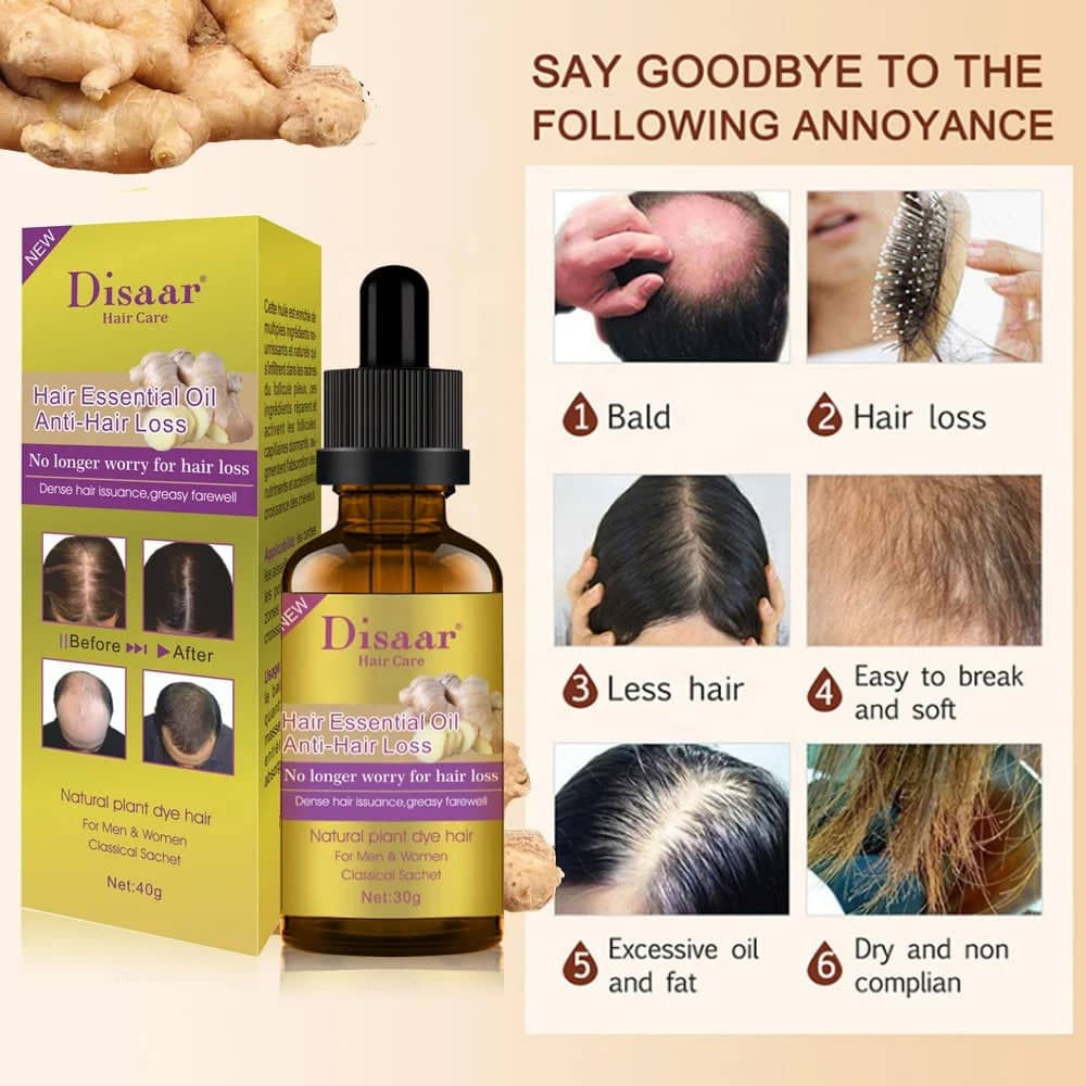 DISAAR Huile Capillaire  Essence de Gingembre