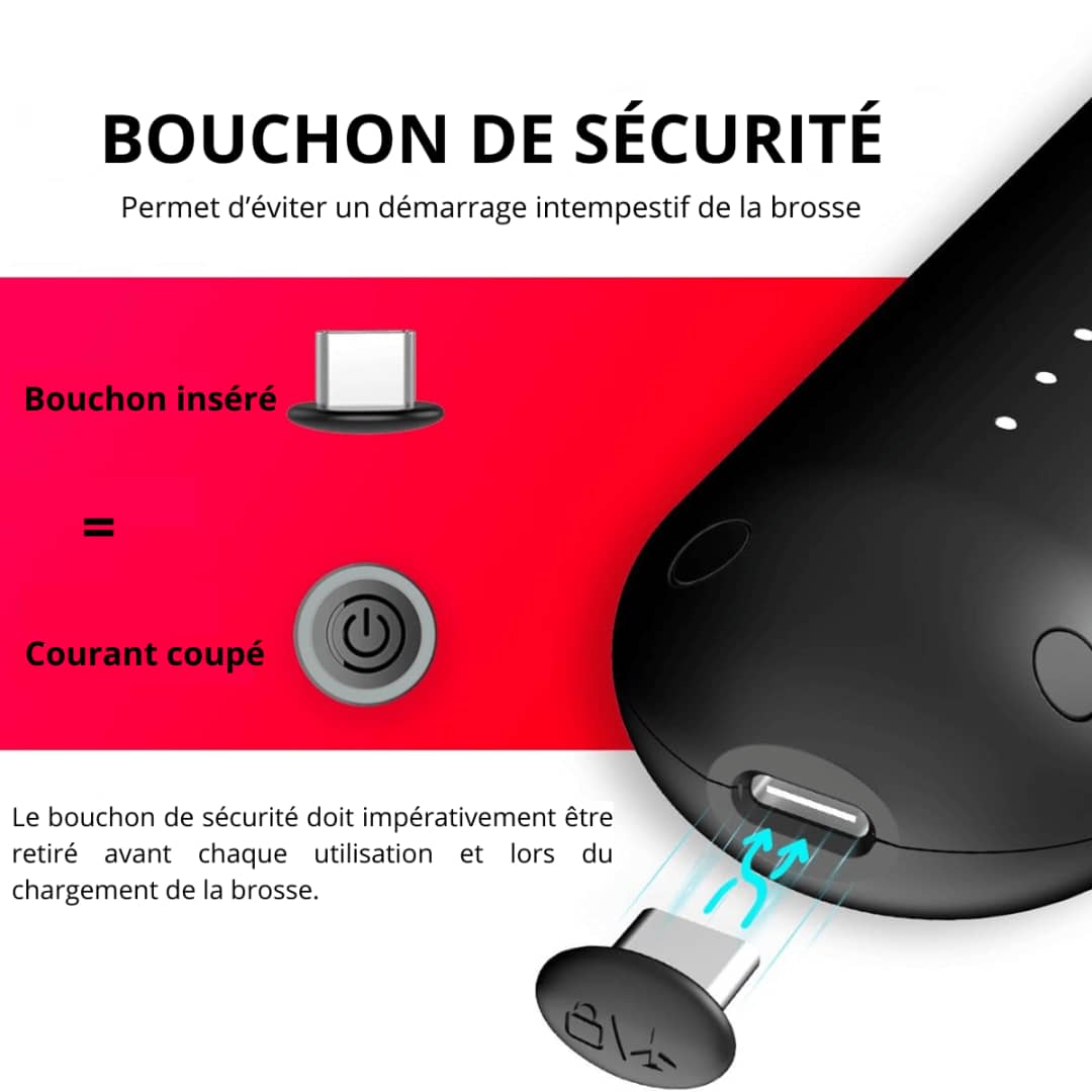 Brosse Chauffante  pour Cheveux Sans Fil