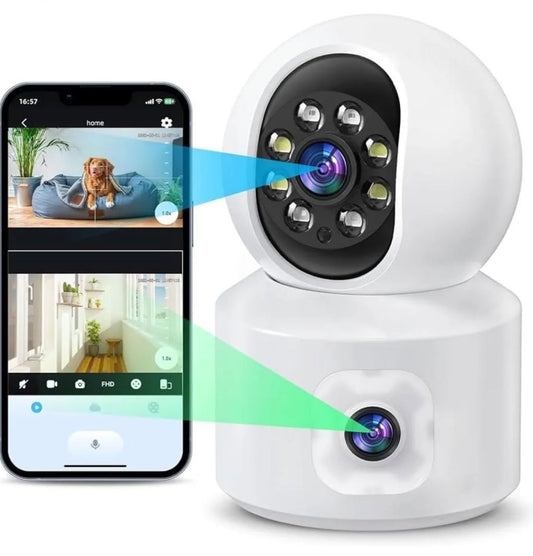 SMART Caméra de Surveillance Double Objectif avec carte SIM