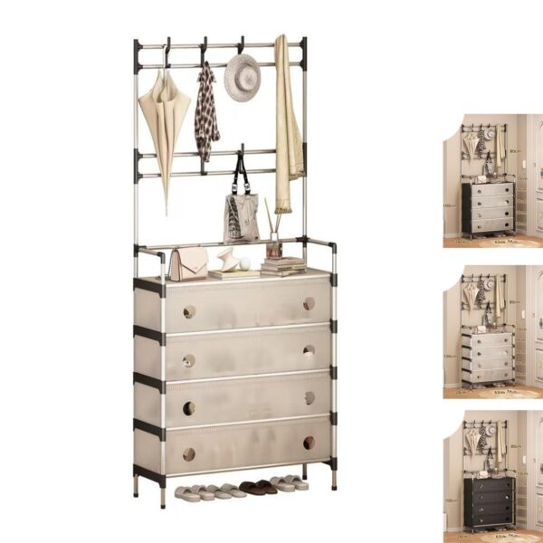 Etagère à Chaussures à Accrochage Habit Avec Couvercle Anti-Poussière